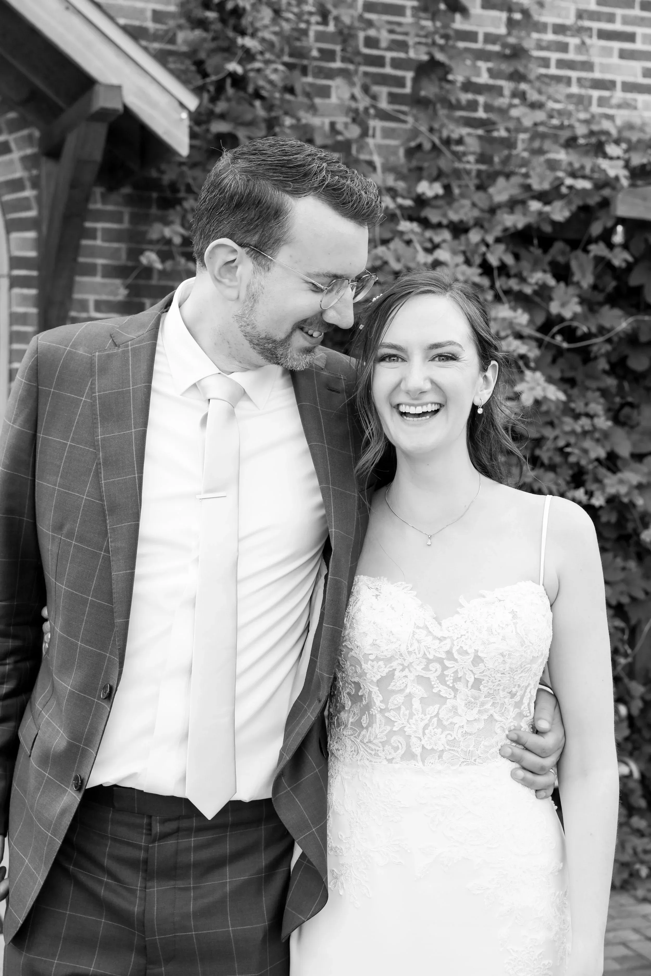 Couple portrait at a Michigan wedding